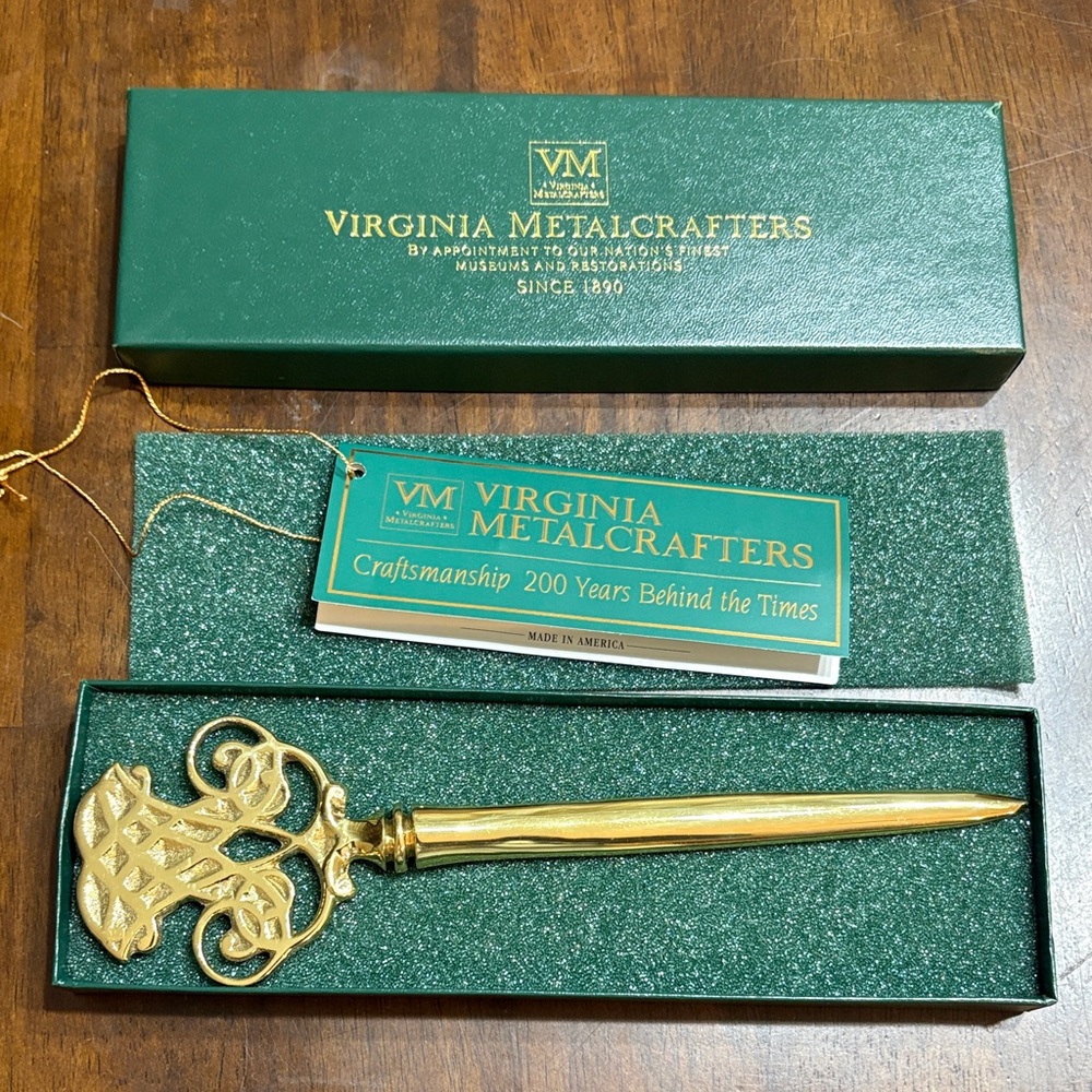 Virginia Metalcrafters Brass Letter Opener - Gold